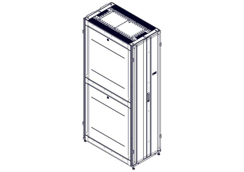 Шкаф Systeme Electric, серия Uniprom, 48U-600/1070, боковые панели 4шт, черный UR3107  фото | Capital Power - инженерные системы