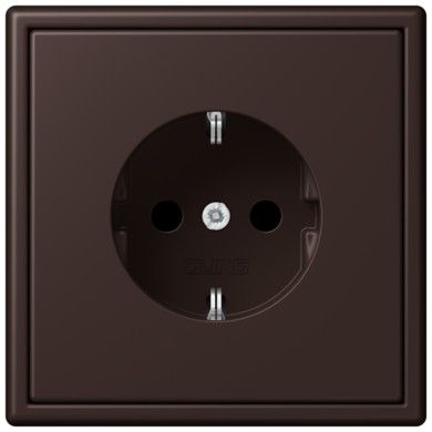 Розетка Jung Les Couleurs® Le Corbusier terre d‘ombre brulee 59 SCHUKO® со встроенной повышенной защитой от прикосновения LC1520KI4320J LC1520KI4320J  фото | Capital Power - инженерные системы