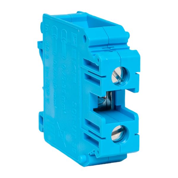 Клеммная колодка винтовая 35 UT синяя SCR-UT-35-B  фото | Capital Power - инженерные системы