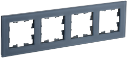Рамка 4-местная РУ-4-2-Бр стекло маренго матовый IEK серии BRITE BR-M42-G-31-K35  фото | Capital Power - инженерные системы