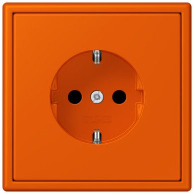 Розетка Jung Les Couleurs® Le Corbusier orange vif SCHUKO® со встроенной повышенной защитой от прикосновения LC1520KI4320S LC1520KI4320S  фото | Capital Power - инженерные системы