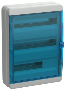 TEKFOR Корпус пластиковый КМПн-54 IP65 синяя прозрачная дверь IEK TF5-KP72-N-54-65-K03-K07  фото | Capital Power - инженерные системы
