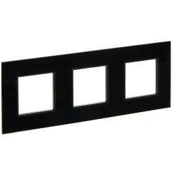Рамка 3-местная SK-F23Bl стекло черный IEK серии SKANDY SK-M32-G-K02  фото | Capital Power - инженерные системы