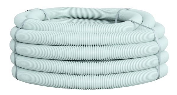 Труба гофр, ПВХ с протяжкой d63 мм (15 м) серая EKF-Plast TG-Z-63  фото | Capital Power - инженерные системы