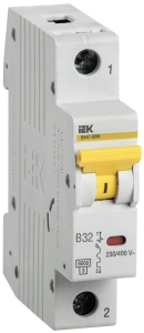 Выключатель автоматический ВА47-60M 1Р 32А 6кА B IEK MVA31-1-032-B  фото | Capital Power - инженерные системы