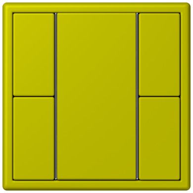 Кнопочный модуль КNX Jung Les Couleurs® Le Corbusier vert olive vif F 50 с двумя парами кнопок LC502TSA4320F LC502TSA4320F  фото | Capital Power - инженерные системы