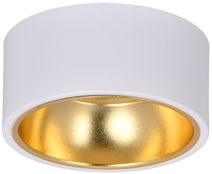 LIGHTING Светильник 4017 накладной потолочный под лампу GX53 белый/золото IEK LT-UPB0-4017-GX53-1-K55  фото | Capital Power - инженерные системы