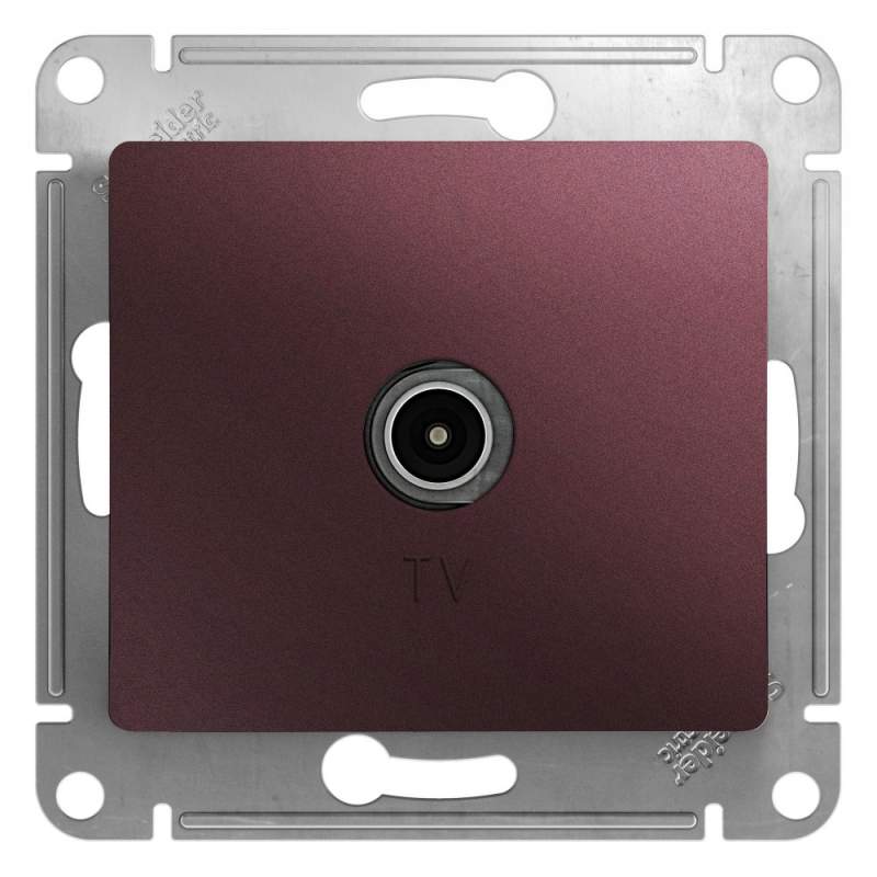 Розетка TV Systeme Electric серии Glossa проходная 4DB, механизм, БАКЛАЖАНОВЫЙ GSL001192  фото | Capital Power - инженерные системы