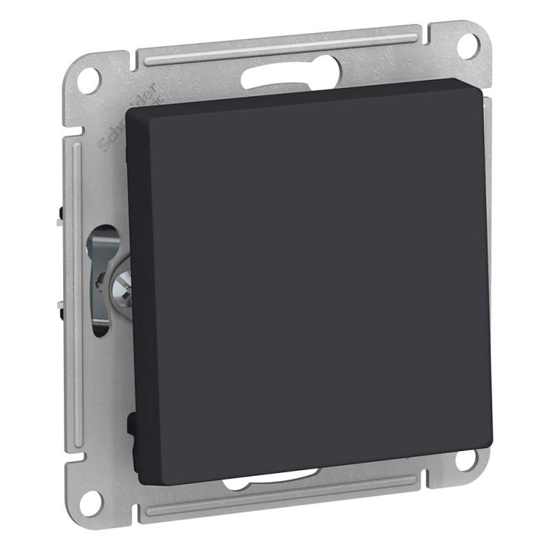 Выключатель кнопочный с самовозвратом Systeme Electric серии AtlasDesign, Сх.1, 10Ах, Механизм, Карбон ATN001015  фото | Capital Power - инженерные системы