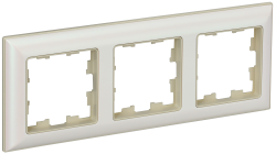 Рамка 3-местная РУ-3-Бр бежевый/жемчужный IEK серии BRITE BR-M32-12-1-K10  фото | Capital Power - инженерные системы