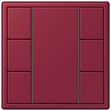 Кнопочный модуль КNX Jung Les Couleurs® Le Corbusier le rubis F 50 с тремя парами кнопок LC503TSA4320M LC503TSA4320M  фото | Capital Power - инженерные системы