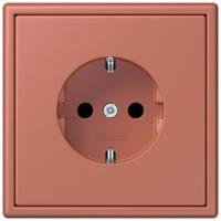 Розетка Jung Les Couleurs® Le Corbusier terre sienne brique SCHUKO® со встроенной повышенной защитой от прикосновения LC1520KI32121