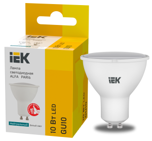 Лампа светодиодная ALFA PAR16 софит 10Вт 230В 4000К GU10 (6шт)IEK LLA-PAR16-10-230-4-GU10-6  фото | Capital Power - инженерные системы