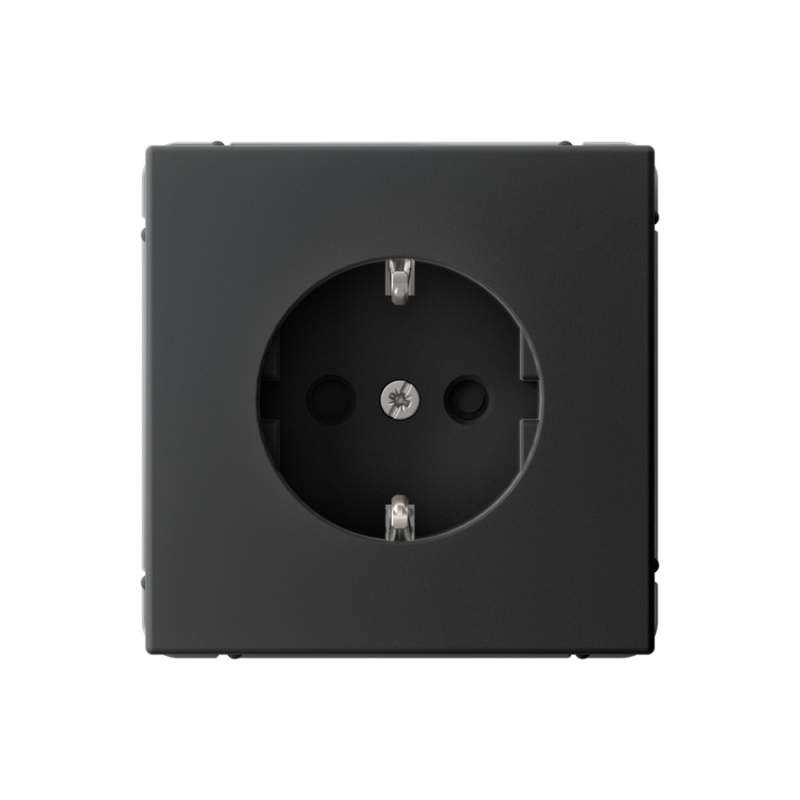 Розетка Systeme Electric серии ArtGallery с заземлением со шторками, 16А, механизм, КАРБОН GAL001045  фото | Capital Power - инженерные системы