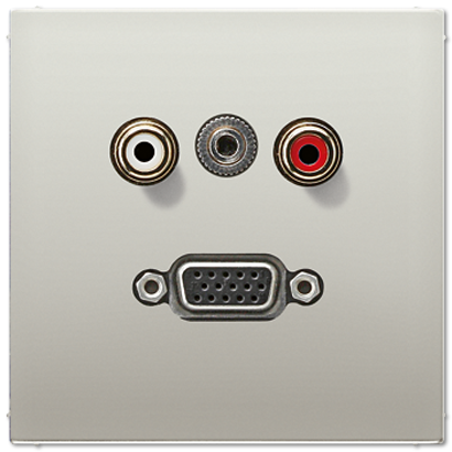 Плата Jung SL серия гнезда VGA, мини джек 3,5, Cinch audio MAES1072 MAES1072  фото | Capital Power - инженерные системы