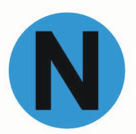 Наклейка "N" d=20 EKF PROxima AN-2-08-1  фото | Capital Power - инженерные системы