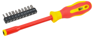 ARMA2L 5 Отвертка диэлектрическая с набором бит Т2 11шт IEK A2L5-SC30-T2-N1-11  фото | Capital Power - инженерные системы