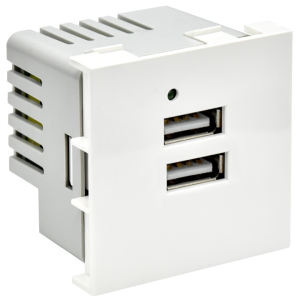 PRIMER РКЮ-23-40-П Розетка USB A+A 5В 4,2А (2 модуля) белая IEK PR-KK40D-RU-0-2-AA-K01  фото | Capital Power - инженерные системы