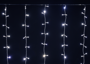 LIGHTING Гирлянда занавес 1,5х1,5м 160 светодиодов белый свет IP20 прозрачный шнур 3м 230В транзит IEK LGDB201-2-160-L1-T-S-20  фото | Capital Power - инженерные системы