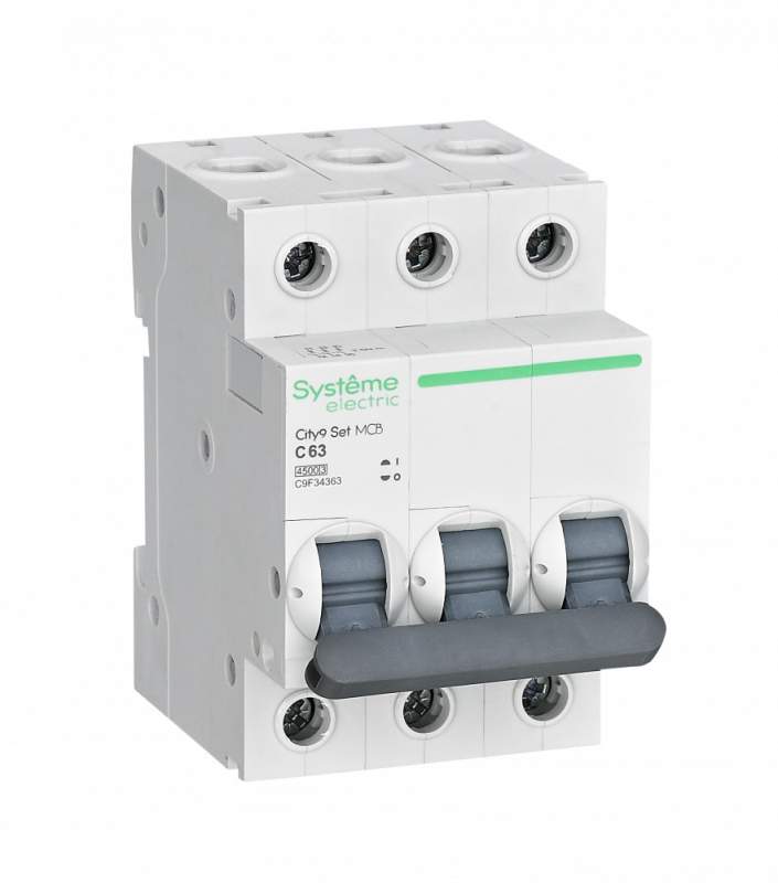 City9 Set Автоматический выключатель (АВ) С 63А 3P 4.5kA 400В C9F34363  фото | Capital Power - инженерные системы