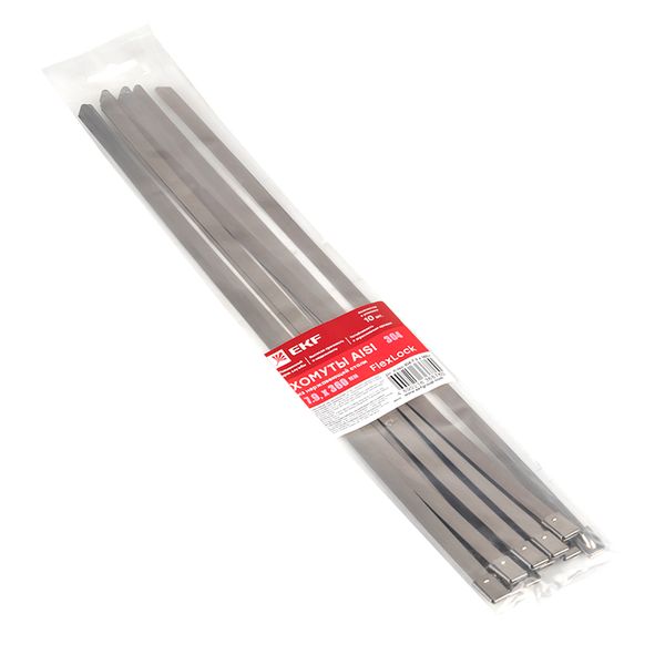 Хомут AISI 304 из нержавеющей стали, 7,9x360 (10 шт,) FlexLock PROxima PLC-FL-TSS-304-7.9X360-R  фото | Capital Power - инженерные системы