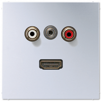 Плата Jung SL серия алюминий гнезд AUDIO, 3,5 мм, HDMI MAAL1082 MAAL1082  фото | Capital Power - инженерные системы