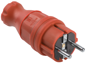 ВБп3-1-0м Вилка прямая ОМЕГА IP44 каучук красная IEK PKR01-016-2-K04  фото | Capital Power - инженерные системы