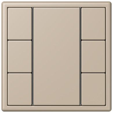 Кнопочный модуль КNX Jung Les Couleurs® Le Corbusier ombre naturelle claire F 50 с тремя парами кнопок LC503TSA32142 LC503TSA32142  фото | Capital Power - инженерные системы