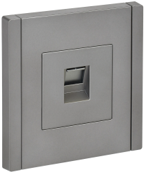 Розетка компьютерная RJ45 кат.6 FP531 сталь IEK серии FORTE&PIANO FP-K10-2-K46  фото | Capital Power - инженерные системы