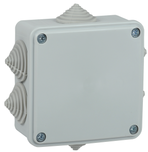 Коробка распаячная КМ для открытой проводки 100х100х45мм IP44 6 вводов серая IEK UKO11-100-100-045-K41-44  фото | Capital Power - инженерные системы
