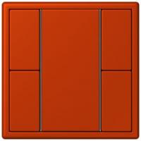 Кнопочный модуль КNX Jung Les Couleurs® Le Corbusier rouge vermillon 59 F 50 с двумя парами кнопок LC502TSA4320A