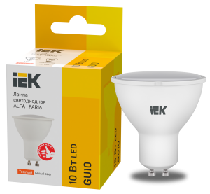 Лампа светодиодная ALFA PAR16 софит 10Вт 230В 3000К GU10 (6шт)IEK LLA-PAR16-10-230-3-GU10-6  фото | Capital Power - инженерные системы