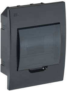 KREPTA 3 Корпус пластиковый ЩРВ-П-6 IP41 черный IEK MKP12-V-06-41-K02  фото | Capital Power - инженерные системы