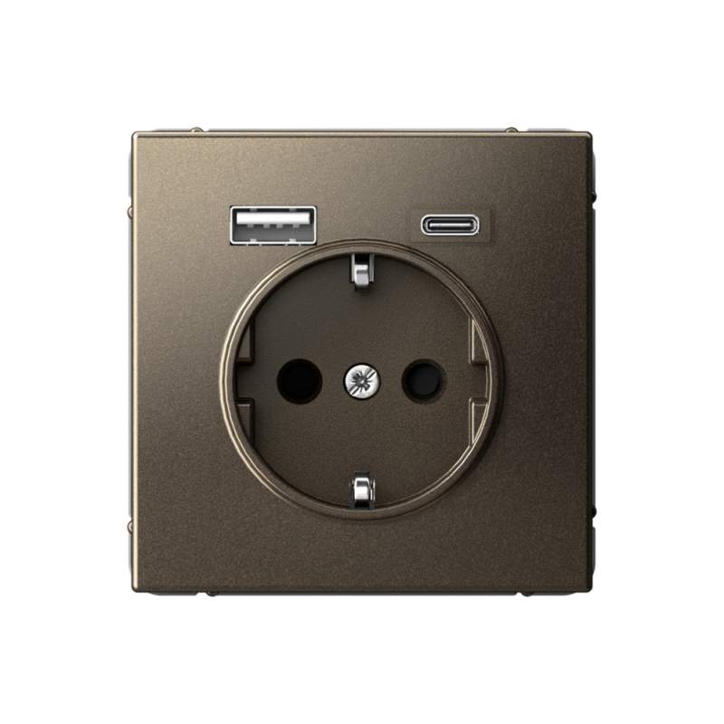 Розетка USB Systeme Electric серии ArtGallery комбо: 16А с 2 USB A+C, 5В/2,4А/3,0А, 2х5В/1,5А, механизм, МОККО GAL000632  фото | Capital Power - инженерные системы