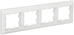 Рамка 4-местная РУ-4-Бр белый/белый IEK серии BRITE BR-M42-12-K01  фото | Capital Power - инженерные системы