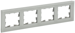 Рамка 4 -местная РУ-4-2-БрД стекло дымчатый IEK серии BRITE BR-M42-G-K30  фото | Capital Power - инженерные системы