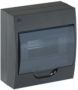 KREPTA 3 Корпус пластиковый ЩРН-П-8 IP41 черный IEK MKP12-N-08-41-K02  фото | Capital Power - инженерные системы