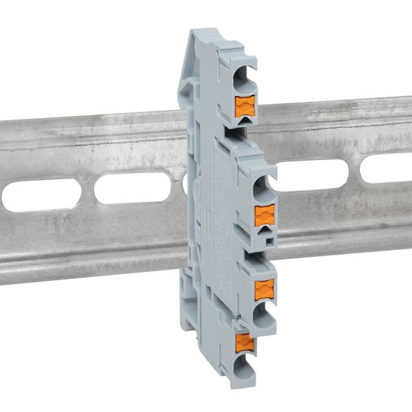 Клеммная колодка пружинная двухуровневая 2,5 Push-in серая PIT-2,5-DOUBLE  фото | Capital Power - инженерные системы