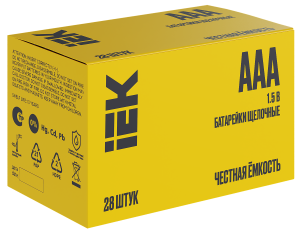 Батарейка щелочная Alkaline LR03/AAA (28/бокс) IEK ABT-LR03-OP-B28  фото | Capital Power - инженерные системы