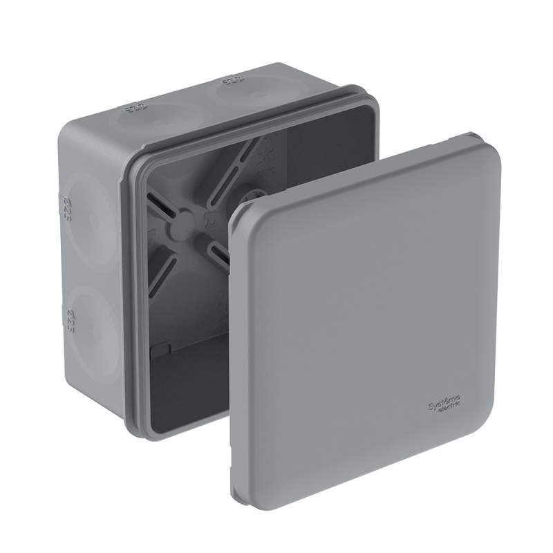 MultiBox Коробка распределительная с мембранными вводами IP66 85х85х42 Серая (со стикером) под пистолет IMT351971  фото | Capital Power - инженерные системы