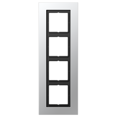 Рамка Jung LS Plus Алюминий 4 поста LSP984AL LSP984AL  фото | Capital Power - инженерные системы