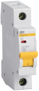 Автоматический выключатель ВА47-29 1Р 6А 4,5кА С IEK MVA20-1-006-C  фото | Capital Power - инженерные системы
