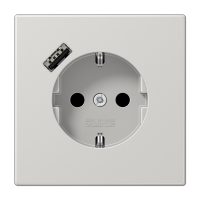 Розетка Jung LS серия светло-серый SCHUKO® с USB-интерфейсом с 1 USB-портом типа A LS серия светло-серый LS1520-18ALG LS1520-18ALG  фото | Capital Power - инженерные системы