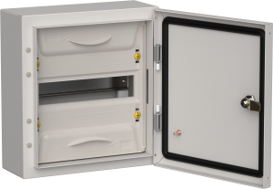 TITAN 5 Корпус металлический ЩРн-12 (1х12) 335х310х140мм IP54 серый (одна дверь) IEK TI5-50-N-012-54-7035  фото | Capital Power - инженерные системы