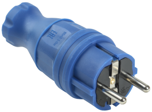 ВБп3-1-0м Вилка прямая ОМЕГА IP44 каучук синяя IEK PKR01-016-2-K07  фото | Capital Power - инженерные системы