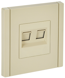Розетка двойная RJ11+RJ45 кат.5E FP435 ваниль IEK серии FORTE&PIANO FP-KT20-O-1-K10  фото | Capital Power - инженерные системы