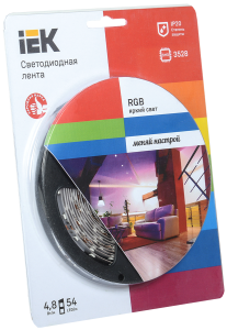 Лента LED 5м блистер LSR-3528RGB54-4.8-IP20-12V полноцветная IEK-eco LSR1-3-054-20-1-05  фото | Capital Power - инженерные системы