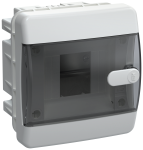 UNION Compact Корпус пластиковый ЩРВ-П-4 IP41 черная прозрачная дверь IEK UIC-KP12-V-04-41-K01  фото | Capital Power - инженерные системы