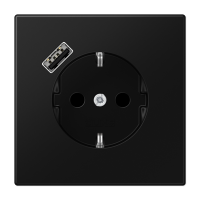 Розетка Jung LS серия матовый чёрный графит SCHUKO® с USB-интерфейсом с 1 USB-портом типа A LS1520-18ASWM LS1520-18ASWM  фото | Capital Power - инженерные системы