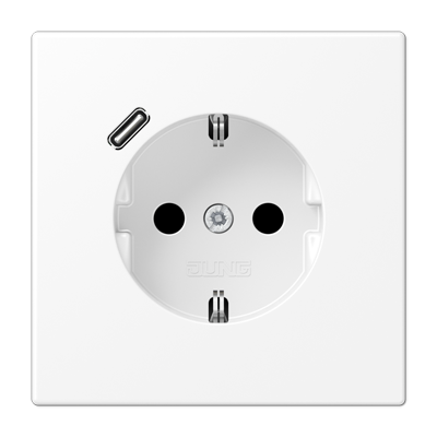 Розетка Jung LS серия белоснежный матовый SCHUKO® с USB-интерфейсом с 1 USB-портом типа A LS серия белоснежный матовый LS1520-18CWWM LS1520-18CWWM  фото | Capital Power - инженерные системы